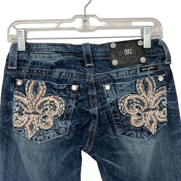 Miss Me Denim - Miss Me women's embroidered boot cut women's jeans size 28